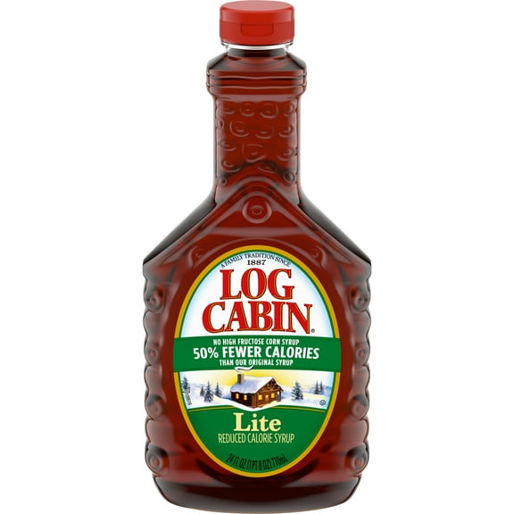 Log Cabin Lite Pancake Syrup, 24 fl oz