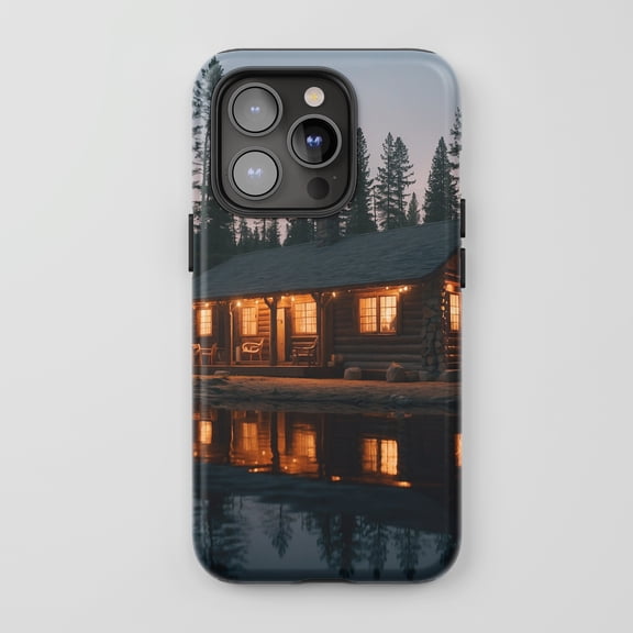 Log Cabin Nature Scene for All iPhone Series Protective Phone Case