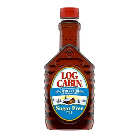 Log Cabin Sugar Free Syrup with Sweet Maple Flavor, Plastic Bottle, 12 oz