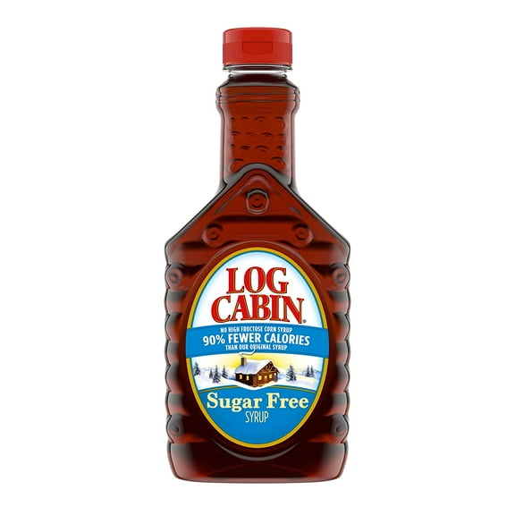 Log Cabin Sugar Free Syrup with Sweet Maple Flavor, Plastic Bottle, 12 oz
