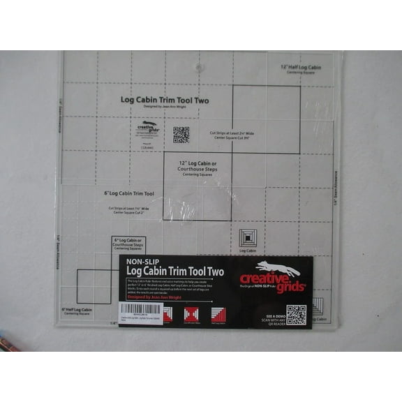 Creative Grids Quilt Ruler Log Cabin Trim Tool Two 6in amp; 12in Blocks