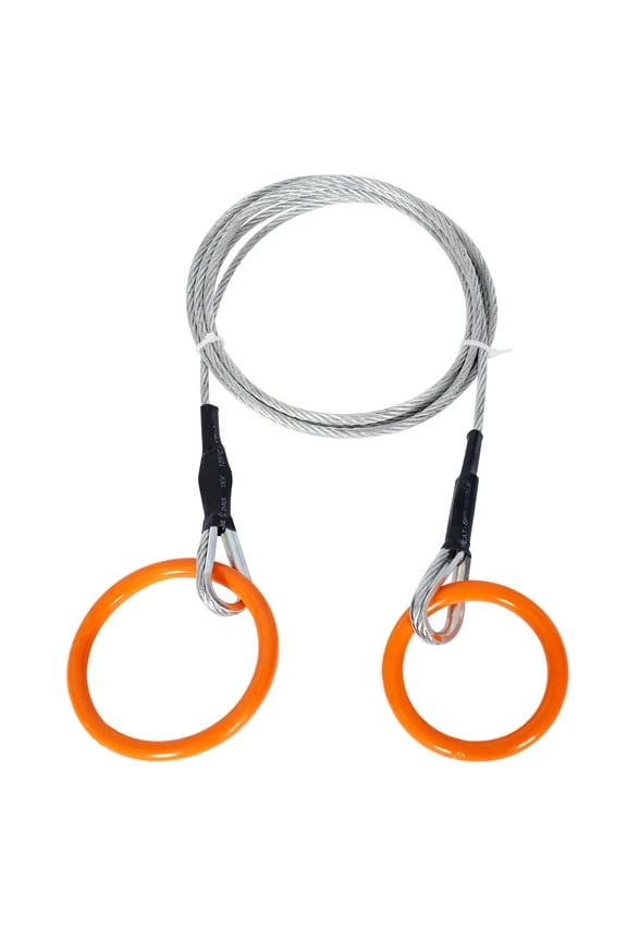 Log Choker Cable 10ft - 2400lbs Capacity - ATV UTV Tractor Pulling - 3/16" Steel Cable with Forged Tow Rings