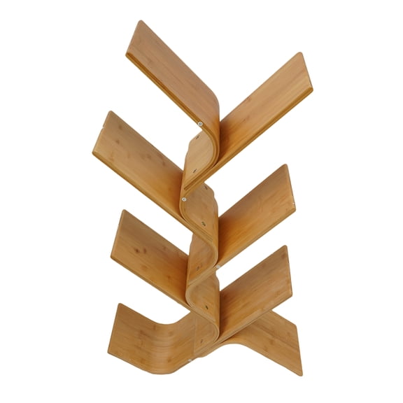 Log Color 42.5inch Tree Bookshelf, 6-Tier Tree Bookcase, Narrow Book Shelf for Small Space,Book Organizer for Living Room, Bedroom, Study Room, Library