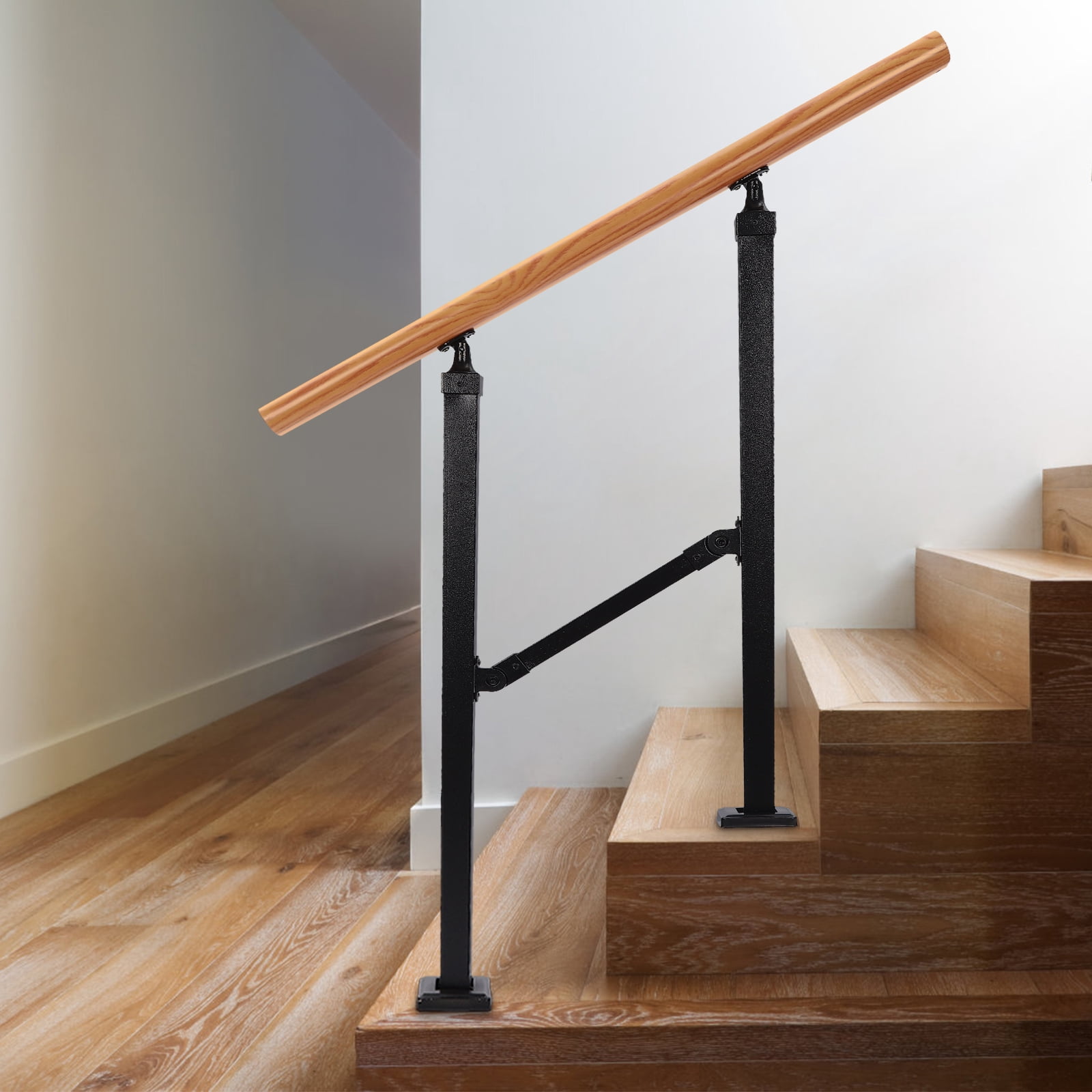 Log Color Modern Handrails for Outdoor, Staircase Handrail, 2-Step ...