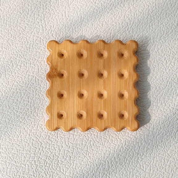 Log Color Wood Biscuit Coasters,3.5x3.5" Creative Heat-Resistant Drink Mats for Mugs,Cups,Multi-Purpose Non Slip Drink Accessory,Kitchen Insulation Mat Household Items,Ideal for Home and Office