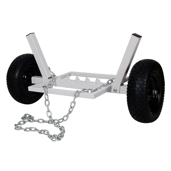Log Dolly 1100 LBS Capacity - Heavy Duty Log Holder with Chain - Wood Moving Dolly for Logs, Firewood, Lumber - 18 Inch Wheels