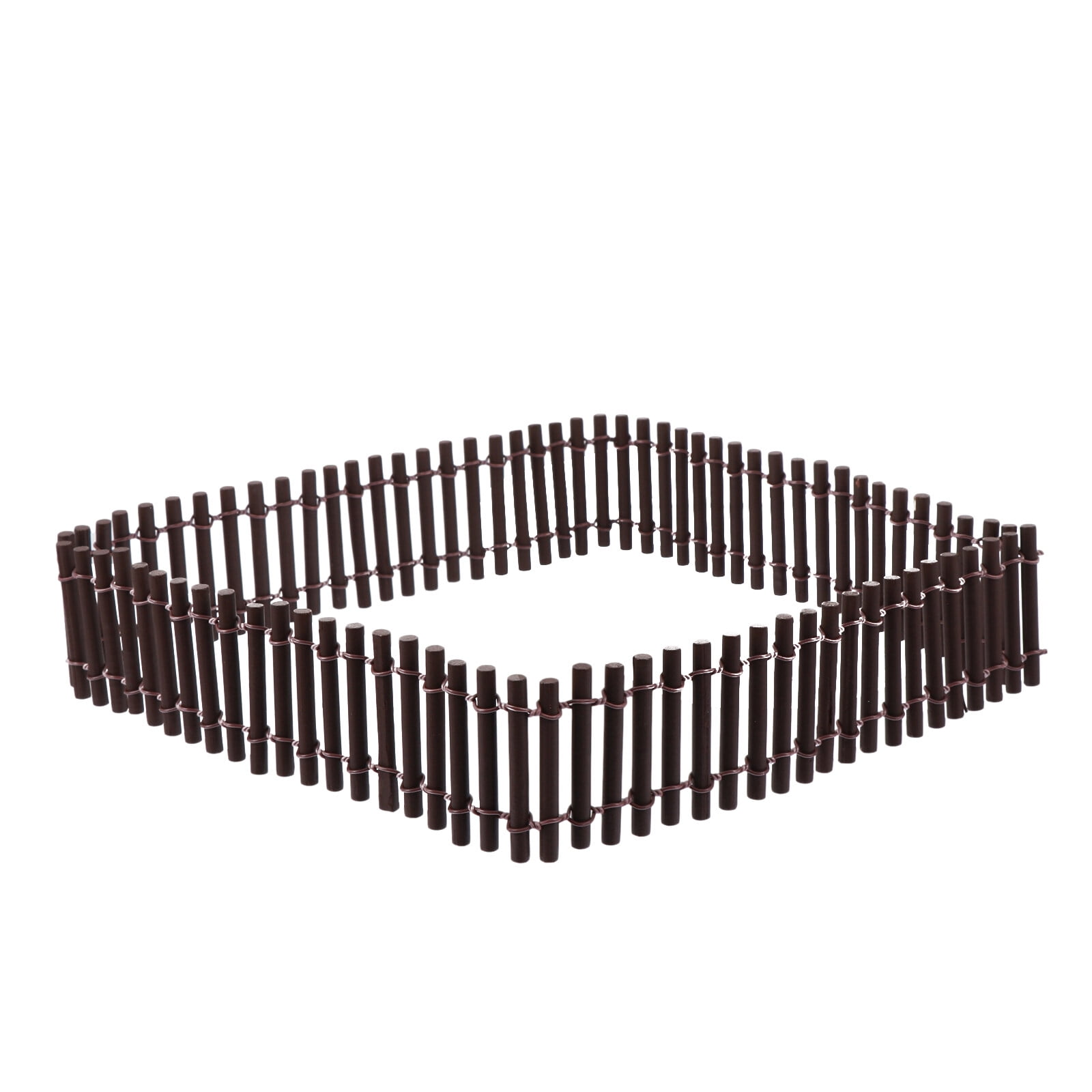 Log Fence Plant Fairy Garden Fence Dollhouse Accessory Wood Decoration