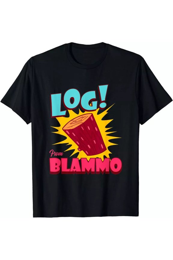 Log From Blammo Ren And Stimpy Funny Quote Saying Men's Unisex Cotton T-Shirt