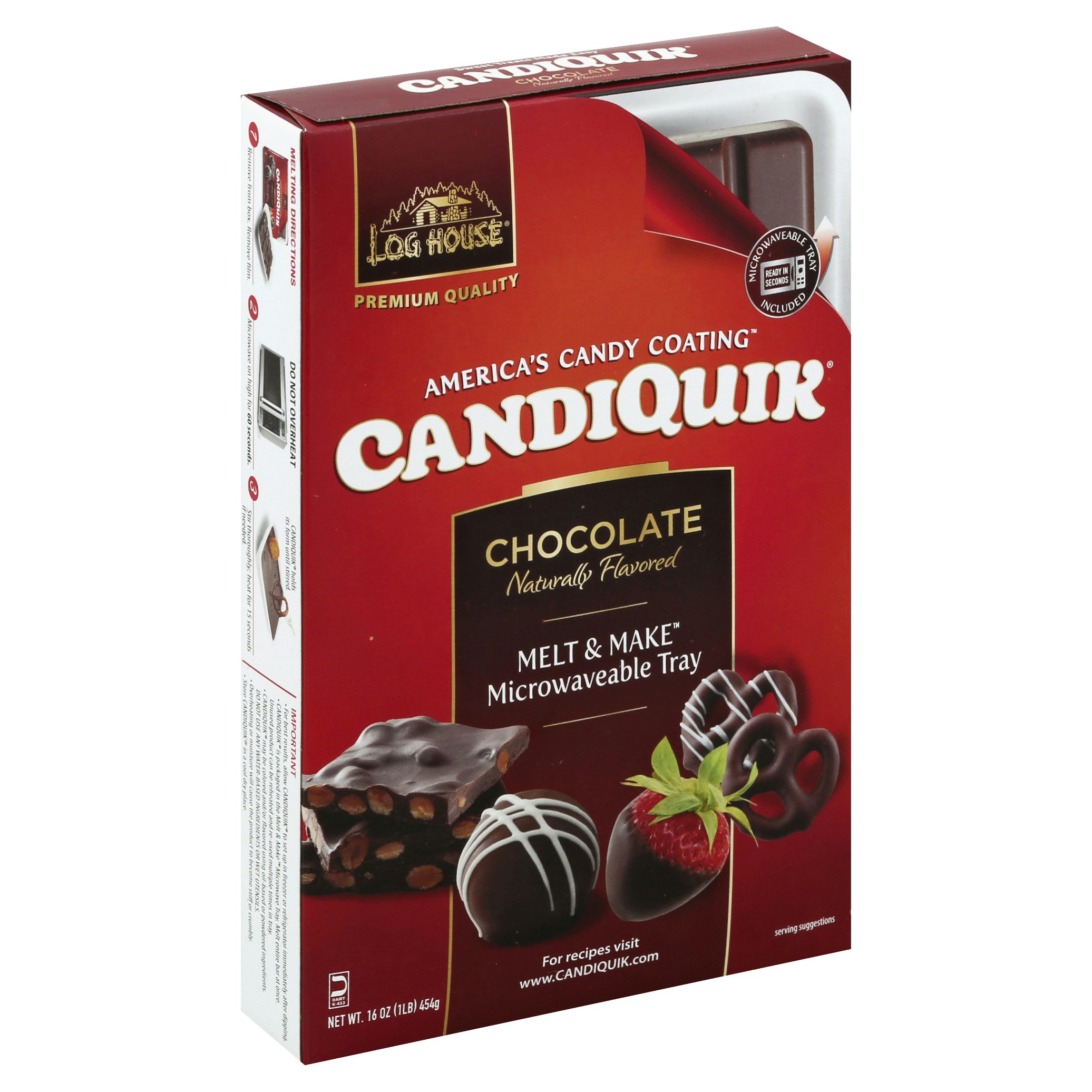 Log House Candiquik Chocolate Coating 16 oz (Pack of 8)