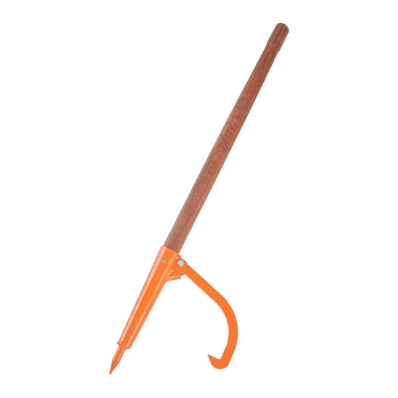 Log Peavey 46.5 Inch Wood Handle Log Lifter - Heavy Duty Cant Hook for Rolling Logs up to 18in - Rust Resistant Steel Woodworking Tool
