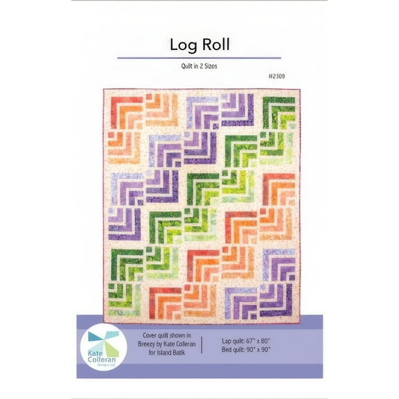 Log Roll Quilt Pattern by Kate Colleran