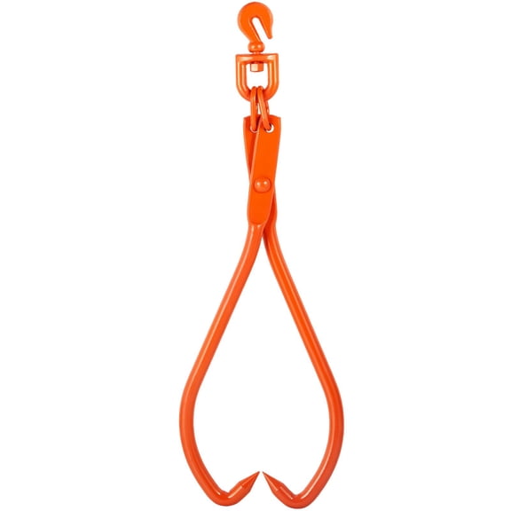 Log Skidding Tongs 32 in 2-Claw Heavy Duty Steel Lumber Tongs, 1543 lb Capacity Rotating Log Lifting, Dragging and Carrying Tool for Tractor, ATV, Truck, Forklift, Farm and Forestry Work