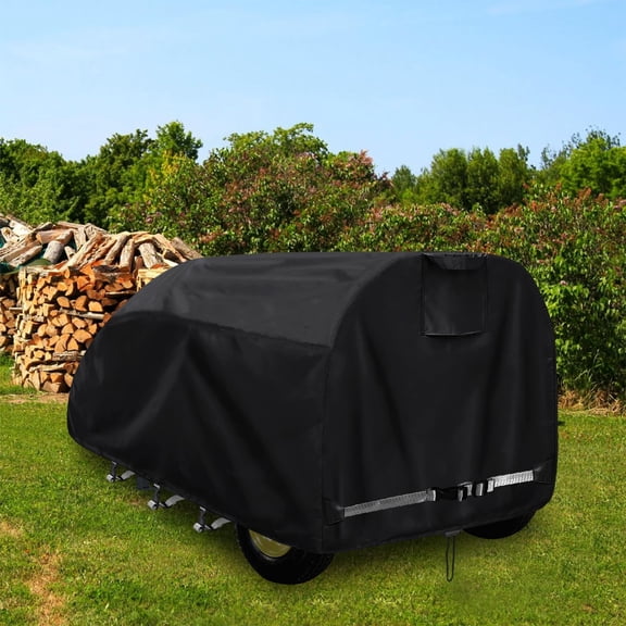 Log Splitter Cover Waterproof 1200D Weather-Resistant Oxford Cloth All Weather Tear resistance Cover for Wood Splitter 20-60ton Storage Protection Accessories (94" L x 49" W x 42" H), Black