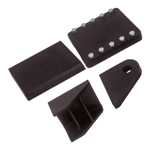 Log Splitter Slide Wedge Kit - Rear Cylinder Mount & Push Plate - 6 Inch Beam - Hydraulic Replacement Parts Set