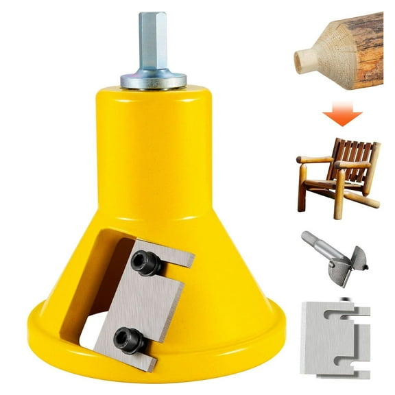 Log Tenon Cutter 1.5 Inch - 38mm Wood Log Furniture Cutter Kit, Dual Blade DIY Log Building Tool for Beds, Fences, Tables, Home & Commercial Use