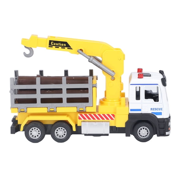 Log Tractor Model, Logging Truck Toy Stable Running Ideal Present For Kids Yellow