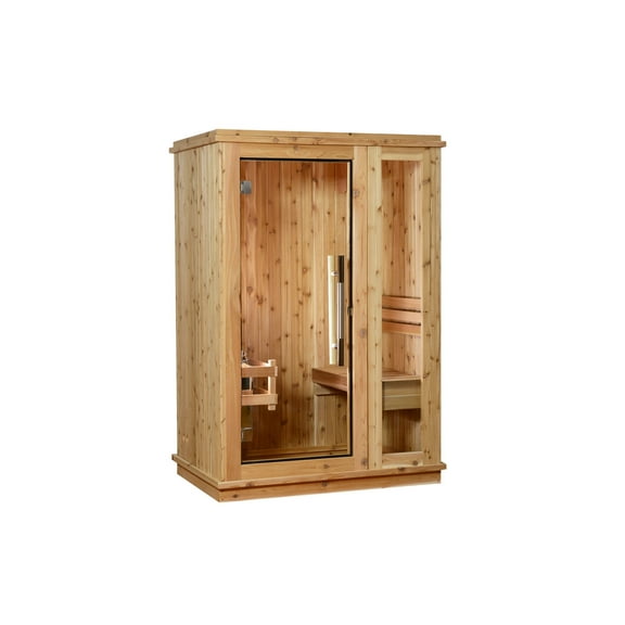 Logan 1-Person Indoor Sauna in Rustic Cedar