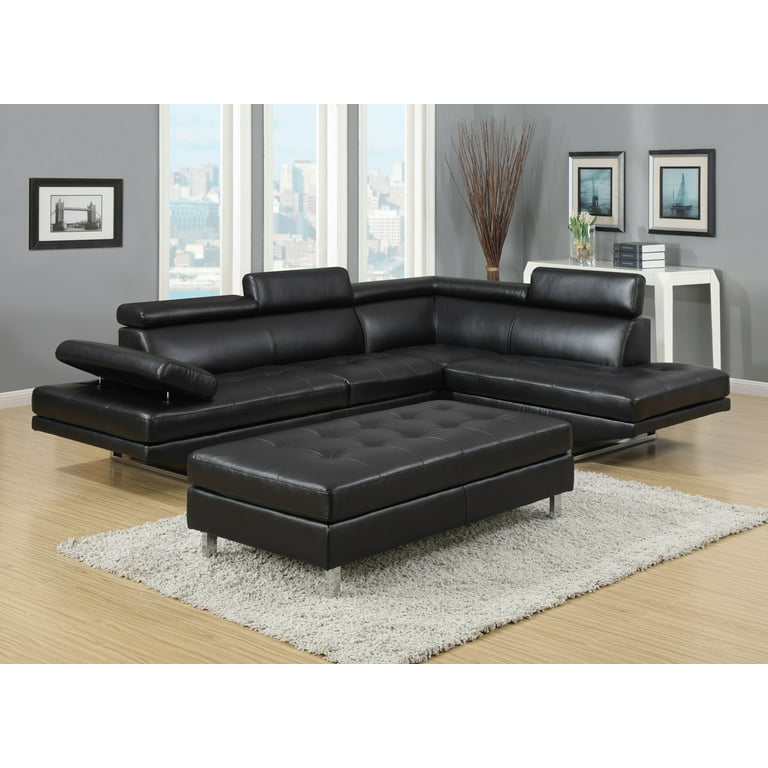 Black leather couch walmart top