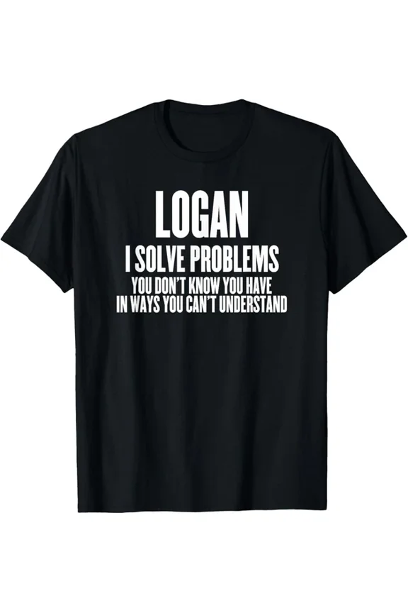 Logan First Name Graphic Design T-shirt