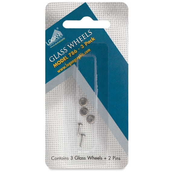 Logan Glass Cutter Wheel Replacement, 3 Pack