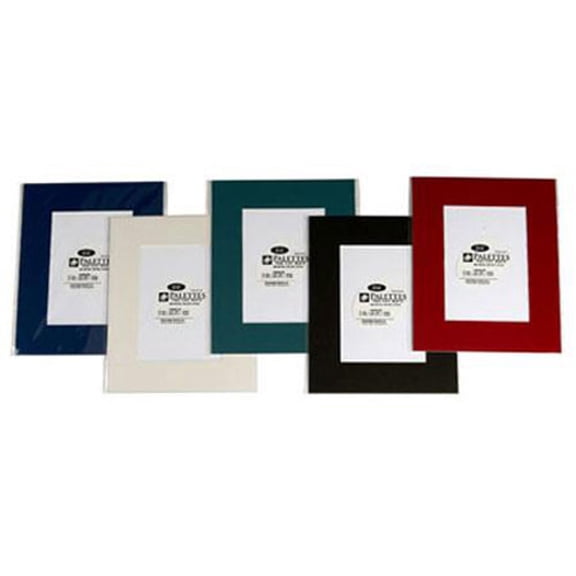 Logan Graphics Palettes Collection 12x16" Double Rectangle PreCut Mat with 8.5x11.5" Opening, Forest Shadow/Creme