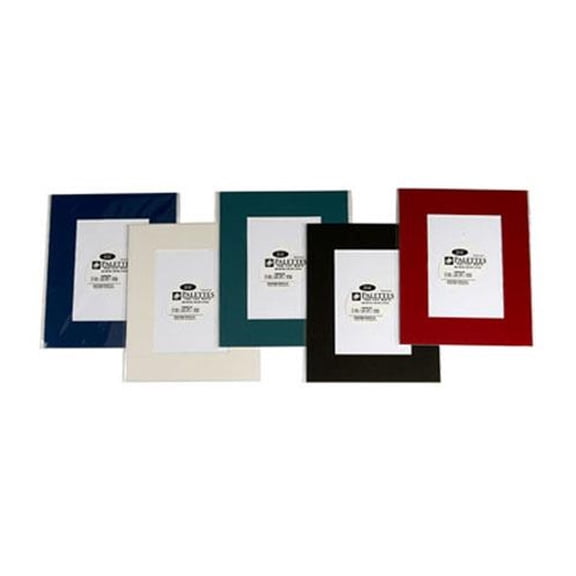 Logan Graphics Palettes Collection 12x16" Double Rectangle PreCut Mat with 8.5x11.5" Opening, Seashell/Seashell