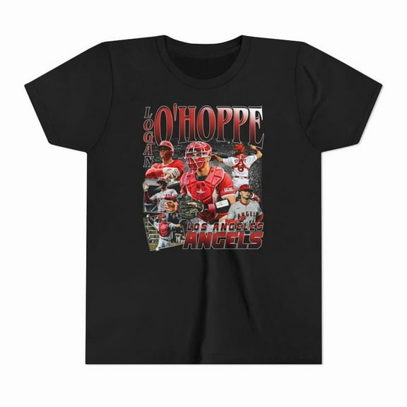 Logan O'Hoppe T-Shirt | Retro Angels Baseball Tee T Shirt,2XL Color,Size 1