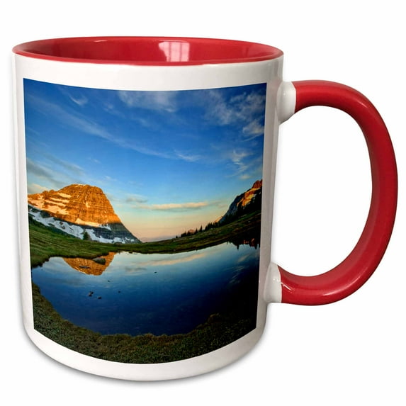 3drose, Logan Pass, Glacier National Park, Montana - Us27 Aje0061 - Adam Jones, 11oz Two-tone Red Mug