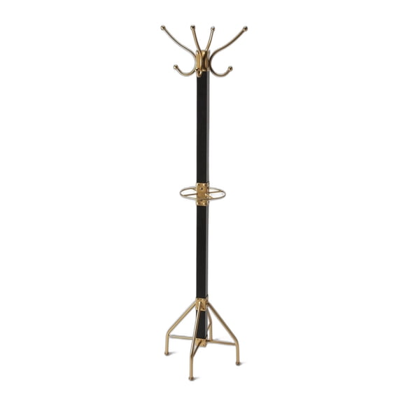 Logan Square Black & Gold Coat Rack Tree