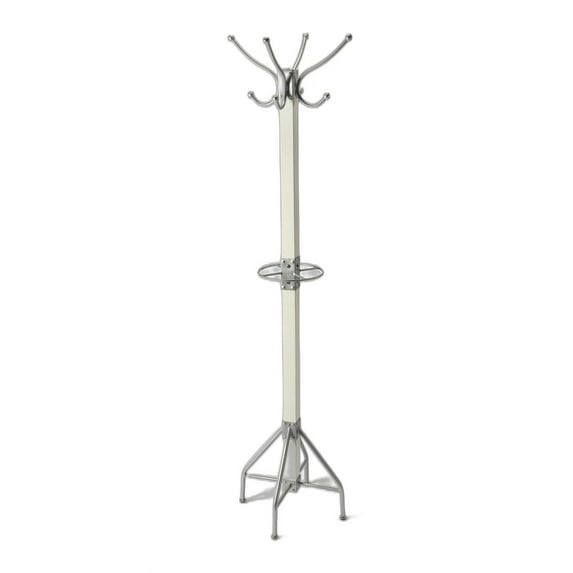 Logan Square White & Silver Coat Rack Tree