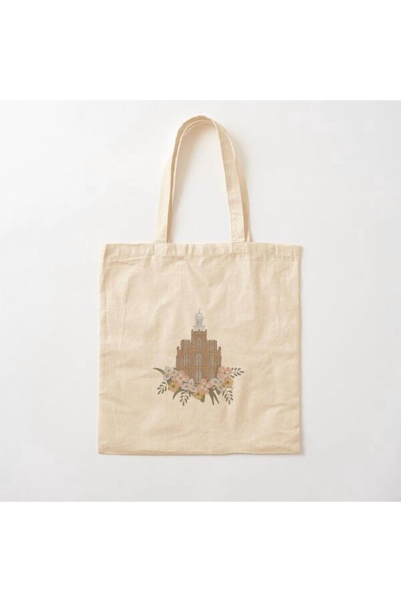 Logan Temple Canvas Tote Bags, Reusable Shopping Bag