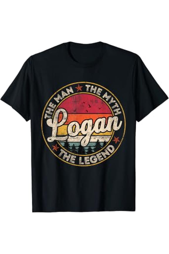 Logan The Man The Myth The Legend Custom Name Tee