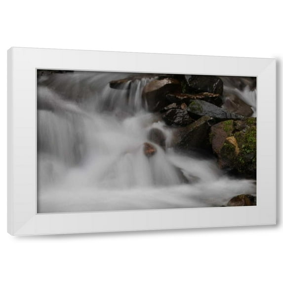 Logan Thomas 18x13 White Modern Wood Framed Wall Art Titled - Stream Falls I