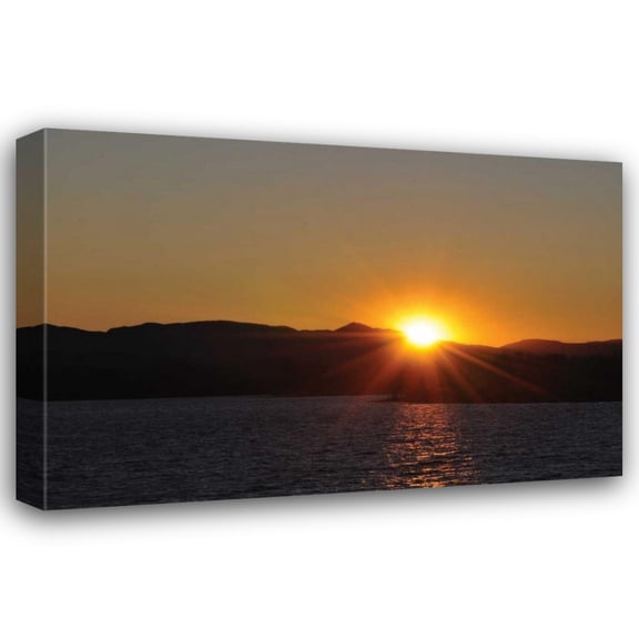 Logan Thomas 24x17 Gallery Wrapped Canvas Wall Art Titled - Water Sundown I