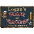 thumbnail image 1 of Logan's Green Bar & Tavern Rustic Sign 8 x 12 High Gloss Metal 208120047165, 1 of 1