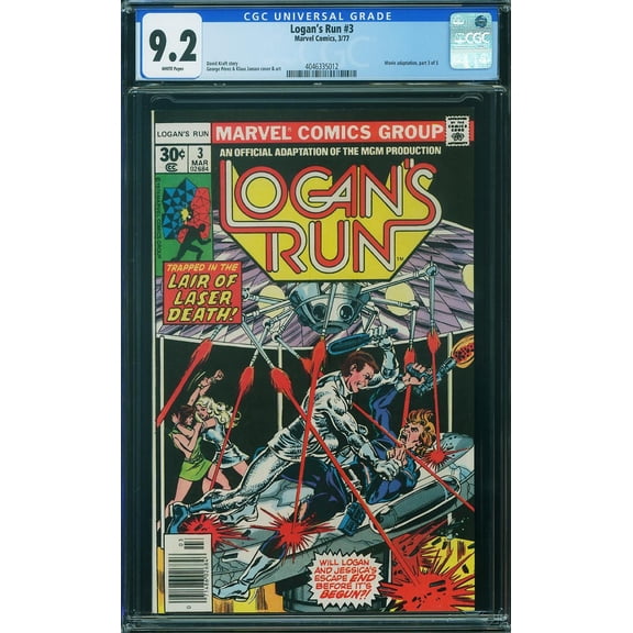 Logan's Run #3 - CGC 9.2 Comic Book