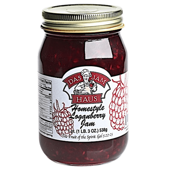 Loganberry Homestyle Southern Jams, 1 Pint Jar 1 lb 3 oz (538g) ALL Natural~Loganberry Homestyle