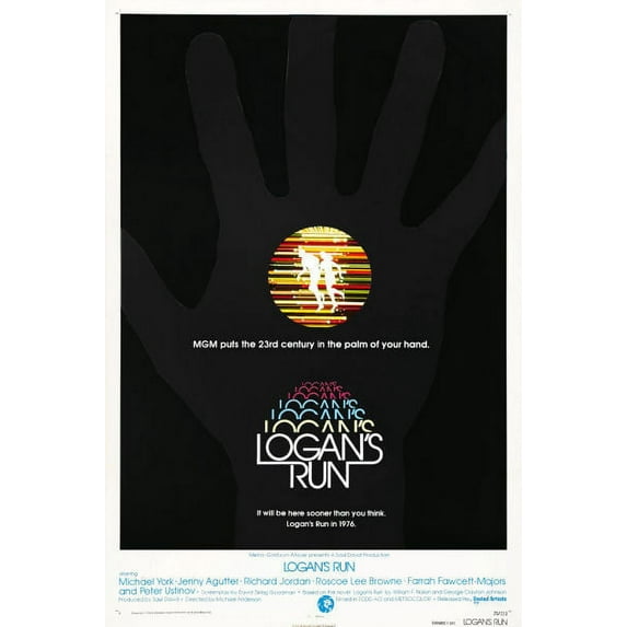 Logans Run Movie Poster 12in x 16in Metal Print 12x16 Multi-Color Square Adults AB Posters