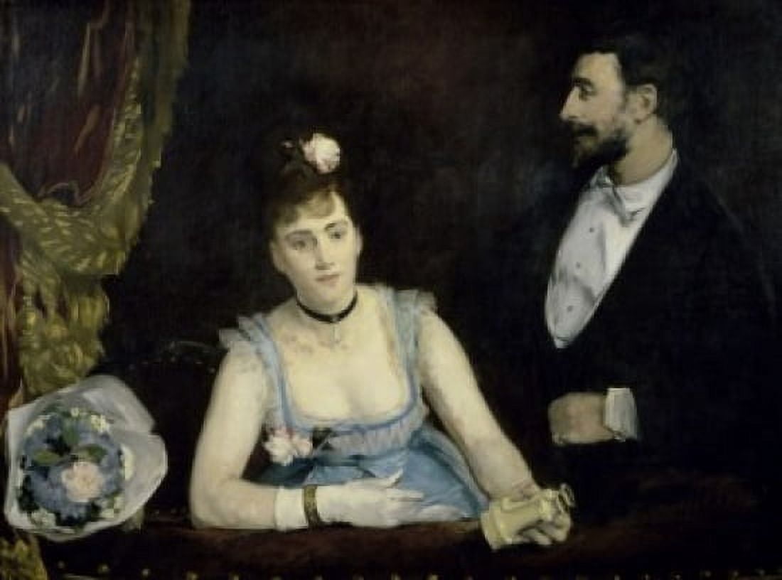 A Loge at the Theatre des Italiens (Une Loge aux Italiens) c 1874 Eva Gonzales (1849-1883French) Musee dOrsay Paris Canvas Art - Eva Gonzales (18 x 24)