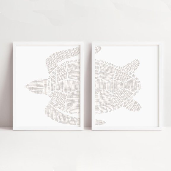 Loggerhead Decwoven Sea Turtle Poster, Set 2, Poster Only