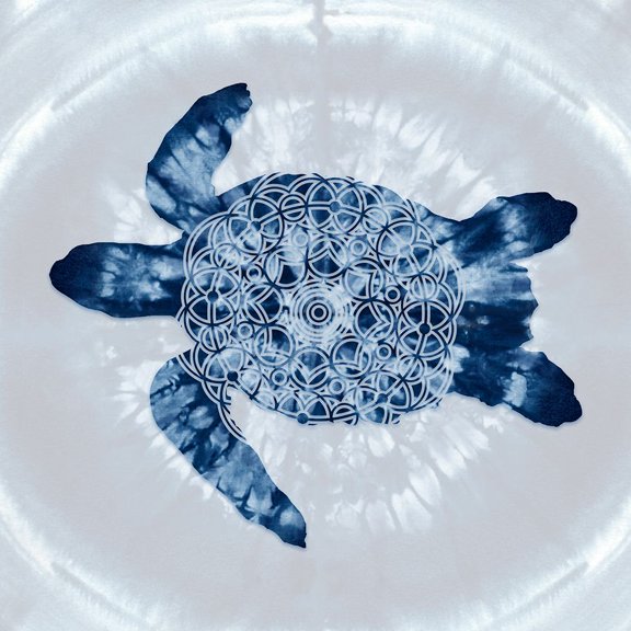 Loggerhead Sea Turtle Mandala Poster Print - Tina Lavoie (24 x 24)