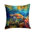 thumbnail image 1 of Loggerhead Sea Turtle Throw Pillow 14 in x 14 in, 1 of 2