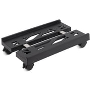 Loghot Adjustable Width Computer Tower Electronic Stand with Caster Wheels, Black