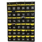 HELDIG Loghot Numbered Classroom Sundries Closet Pocket Chart for Cell Phones Holder Wall Door Hanging Organizer (36 Pockets Grey),36 Pockets Grey