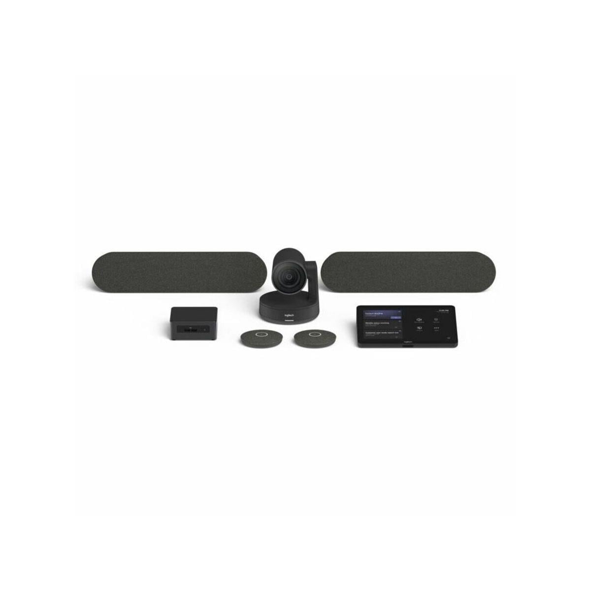 Logitech Large Microsoft Teams Rooms with Tap + Rally Plus + ASUS&reg; NUC - For Video Conferencing, Collaboration Space, Meeting Room - Large Room Size Supported - 1280 x 800 Video (Live) - WXGA -...
