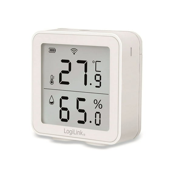 LogiLink SC0116 - Thermo-Hygrometer, Wi-Fi Remote Monitoring (via Smart Life App) for Healthy A