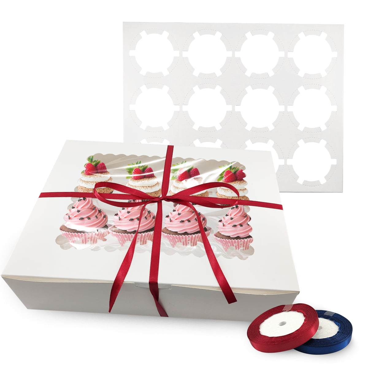 Logianis 15Packs Cupcake Box Holds 12 Cupcakes Cupcakes Carrier with