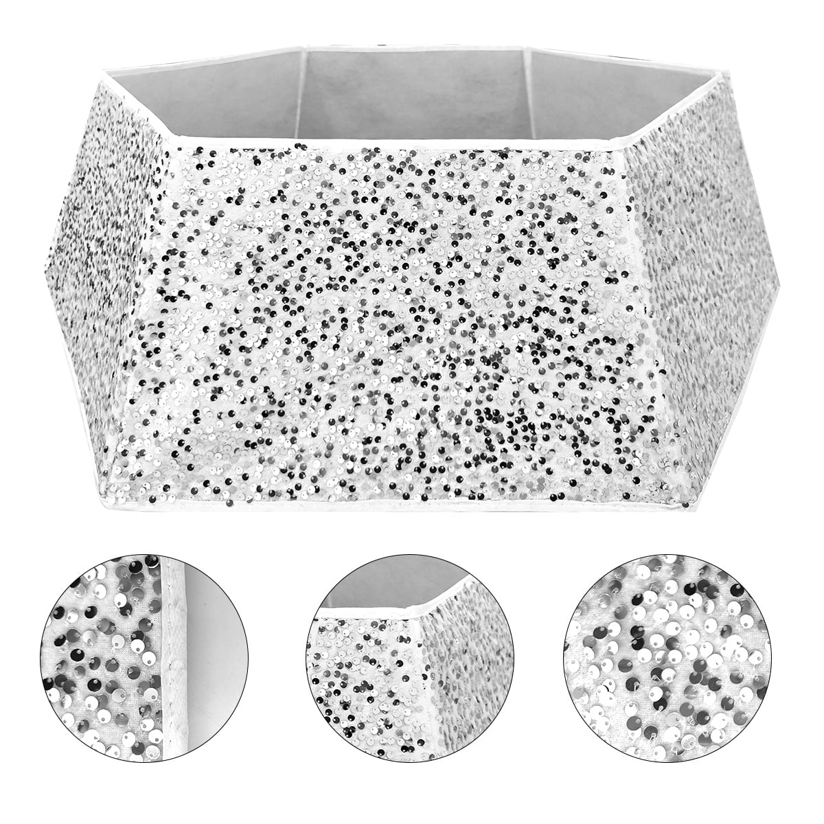 Logianis Christmas Tree Collar 28 inch Sequin Tree Skirt for Christmas