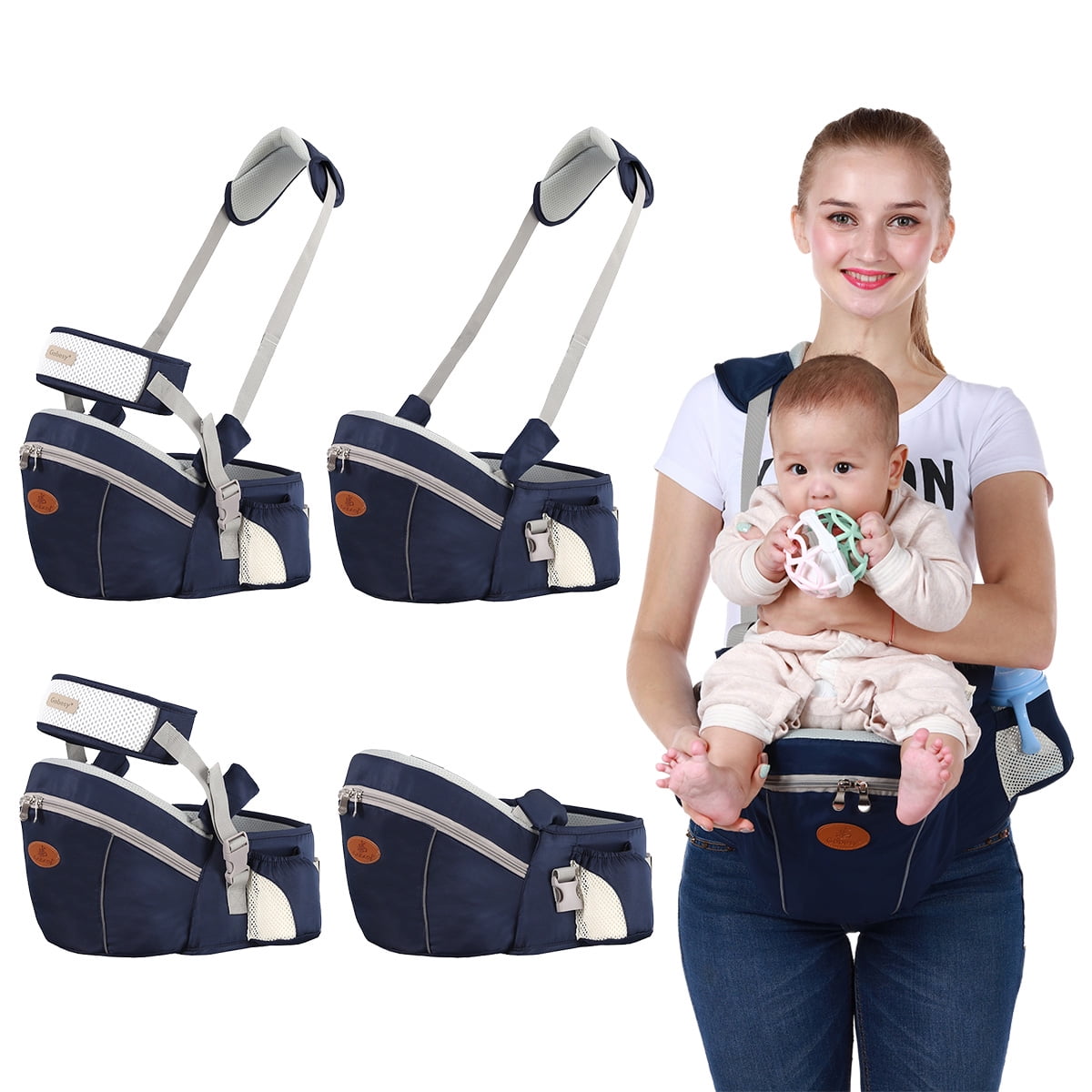 Logianis Ergonomic Baby Carrier Baby Hip Seat Carrier with Adjustable