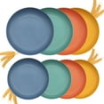 thumbnail image 1 of Logianis Wheat Straw Plates Sets Unbreakable Reusable Microwave Dinner Plates Sets Plastic Pates Colorful, 1 of 8